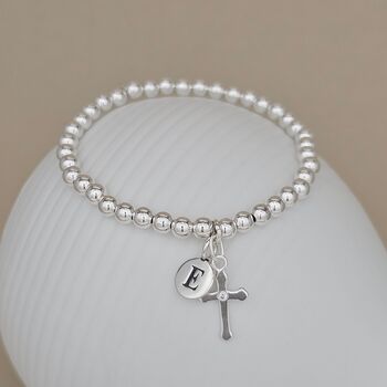 Personalised Child's Solid Silver Communion Bracelet, 2 of 4