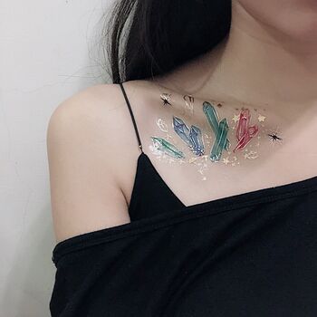 Crystals Watercolour Temporary Tattoo, 7 of 9