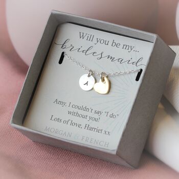 Personalised Bridesmaid Necklace In Personalised Box, 2 of 3