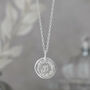 Sterling Silver Botanical Initial Necklace, thumbnail 4 of 8