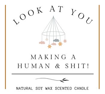 Funny Parents To Be Candle Gift, Making A Human Baby Shower Present, 10 of 10