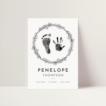 Personalised Baby Handprint Kit Print, 4 of 5