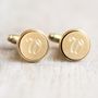 Personalised Solid Brass Initial Cufflinks, thumbnail 1 of 8