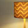 Mustard Yellow And Lime Waves African Print Lampshade, thumbnail 4 of 7
