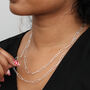 18ct Gold Plated Or Silver Double Chain Necklace, thumbnail 1 of 6
