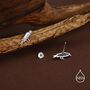 Crow Stud Earrings In Sterling Silver With Oxidised Finish, thumbnail 3 of 11