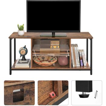 Tv Cabinet Console Unit Stand With Open Storage, 6 of 8
