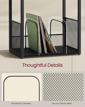 Three Tier Record Player Stand Side Table, 5 of 9