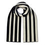 Stripes Wool And Cashmere Scarf Black, thumbnail 2 of 3