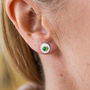 Sterling Silver Birthstone Small Disc Studs, thumbnail 12 of 12