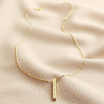 Personalised Solid 9ct Gold Bar Necklace, 7 of 12