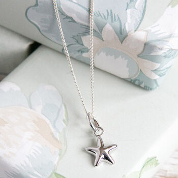 Starfish Necklace In Silver Or Gold, 2 of 3