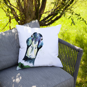Inky Mallard Outdoor Cushion For Garden Furniture, 3 of 9