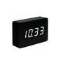 Brick Black Click Clock White LED, thumbnail 1 of 7