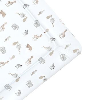 Boho Safari Animals And Stork Deluxe Unisex Baby Changing Mat, 3 of 3
