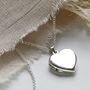 Sterling Silver Heart Locket Necklace, thumbnail 3 of 6