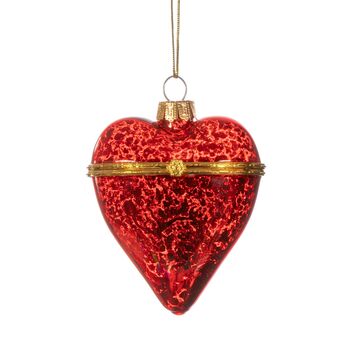 Glass Opening Heart Bauble, 2 of 2