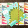 Happy Birthday Stegosaurus Card, thumbnail 3 of 5