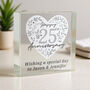 Personalised 25th Silver Anniversary Token, thumbnail 1 of 6