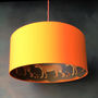 Cole And Sons Leopard Walk Lampshades In Tangerine, thumbnail 1 of 10