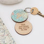 You Are My World Map Keyring, thumbnail 1 of 2