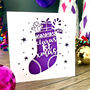 Stocking Personalised First Christmas Card, thumbnail 3 of 4