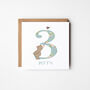 Personalised 3rd Birthday Card In Four Colour Options, thumbnail 4 of 4