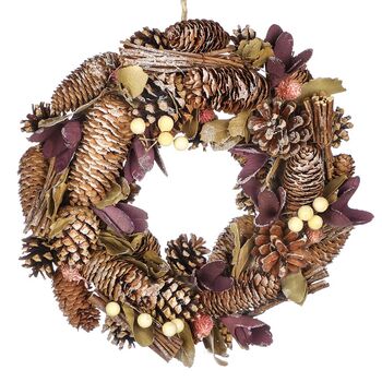 Frosted Lilac Christmas Door Wreath, 2 of 5