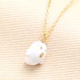 Enamel Ghost Pendant Necklace In Gold, thumbnail 1 of 3