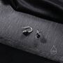 Genuine Black Onyx Pear Cut Drop Hook Earrings, thumbnail 3 of 10
