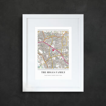 Our First Home Personalised UK Map Print, 9 of 12