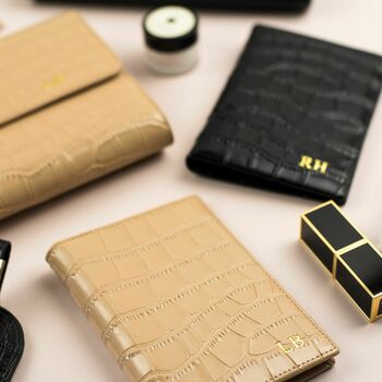 Personalised Croc Leather Passport Cover, 3 of 12