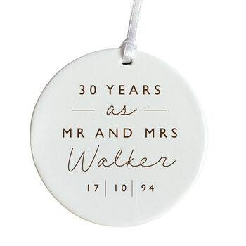Anniversary Ornament For Couple With Names, 2 of 4