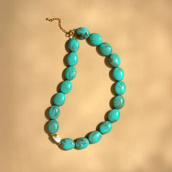Chunky Turquoise Bead Necklace, 3 of 6