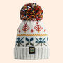 Autumn Nordic Knit Reflective Super Bobble Hat, thumbnail 1 of 3