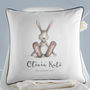 Personalised New Baby Bunny Cushion, thumbnail 3 of 9