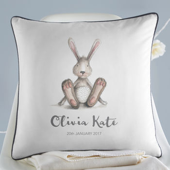 Personalised New Baby Bunny Cushion, 3 of 9