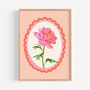 Peony Floral Art Print Pink, thumbnail 1 of 5