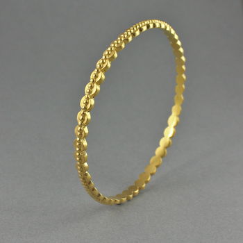 Scalloped Bangle With Dotted Detail, 2 of 7