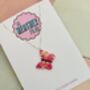 Pink Butterfly Glitter Charm Necklace / Garden Party Gift / Cute Nature Jewellery / Handmade Accessories, thumbnail 5 of 7