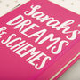 Personalised Dreams And Schemes Notebook, thumbnail 2 of 5