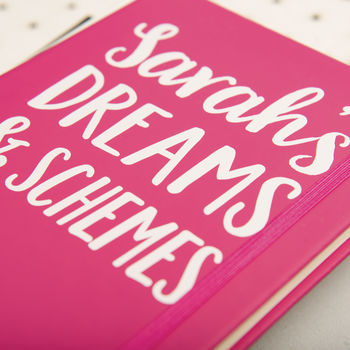Personalised Dreams And Schemes Notebook, 2 of 5