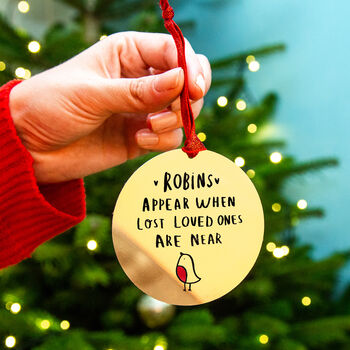 Remembrance 'Robins Appear' Christmas Tree Decoration, 3 of 7