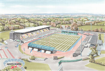 Saracens Stone X Stadium Fine Art Print, 2 of 2