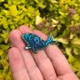 Rainbow Metal Whale Enamel Pin, thumbnail 1 of 7