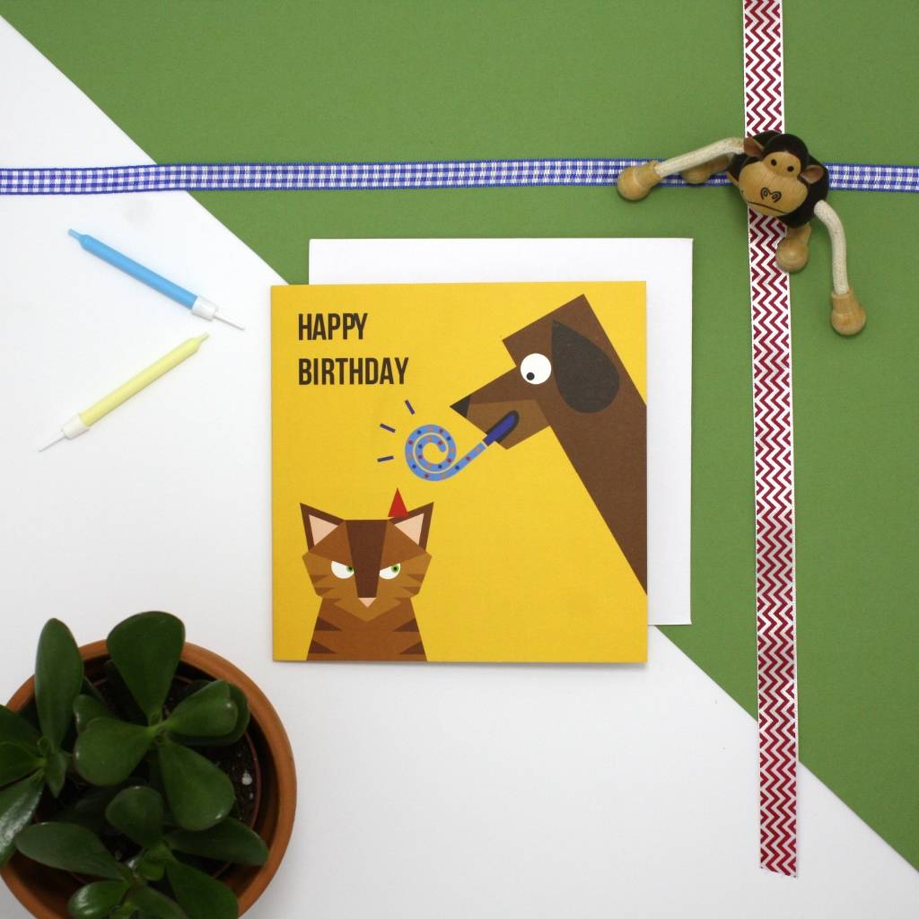 Angry Cat Birthday Card By JollySmith | notonthehighstreet.com
