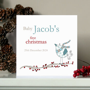 Personalised Baby's First Christmas Card, 2 of 3