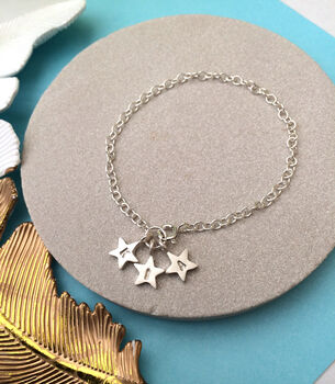 Personalised Thank You Teacher Initial Star Bracelet, 8 of 10