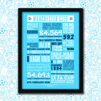 Manchester City Football Club Personalised Print, 5 of 5