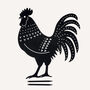 Recycled Metal Cockerel Silhouette Garden Stake, thumbnail 2 of 4
